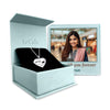 925 Sterling Silver Personalised Openable Heart Couple Photo Name & Message Love Printed Pictures Pendant Necklace with Personalised Photo & Message BOX for Women