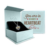 925 Sterling Silver Personalised Double Sided Picture Rotating Custom Photo Heart Shape Transparent Resin Pendant Necklace with Personalised Message BOX for Teen Women