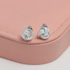 925 Steling Silver Textured Design Celtic Love Knot Stud Earrings for Women