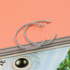 925 Sterling Silver Antique Sculpted Cable Hoop Earrings for Women Teen