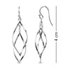 925 Sterling Silver Classic Linear Loops Design Earrings for Teen Women