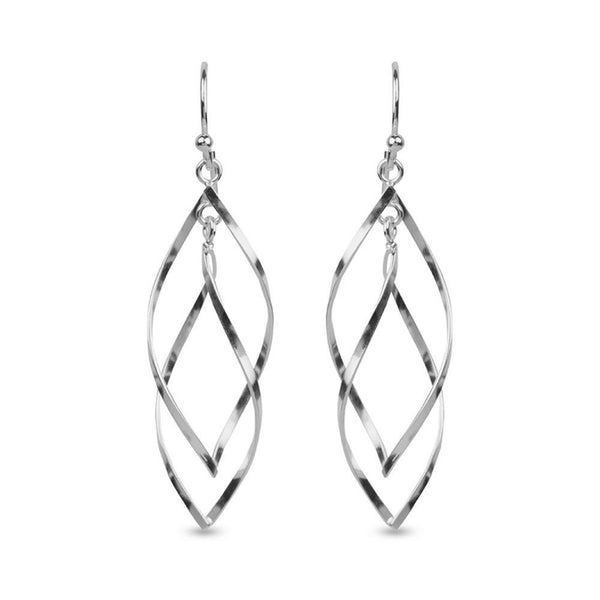 925 Sterling Silver Classic Linear Loops Design Earrings for Teen Women