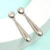 925 Sterling Silver Smooth Teardrop Caviar Beads Drop Hypoallergenic Antique Earring for Women