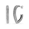 925 Sterling Silver Antique CZ Love Heart Shape C Hoop Earrings for Women Teen