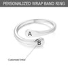 Personalised 925 Sterling Silver Alphabet Initial Dainty Spiral Twist Finger Rings for Women and Girls