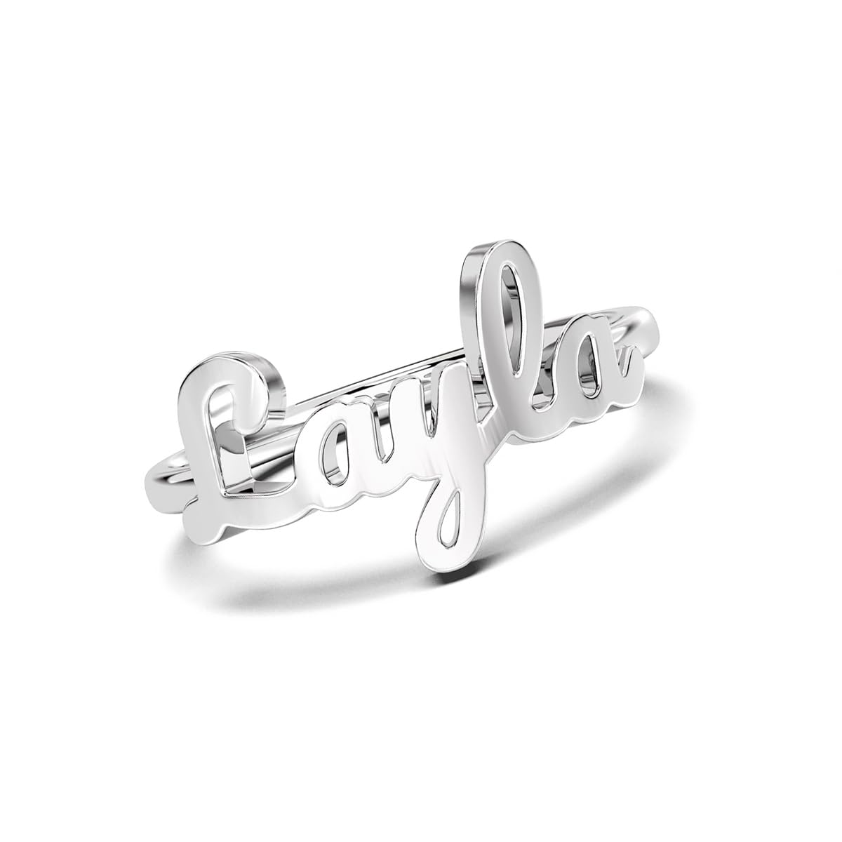 Personalised 925 Sterling Silver Name Dainty Finger Rings for Women