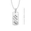 Personalised 925 Sterling Silver Engraved Name or Message Best Friend CZ Pendant Necklace for Men and Women