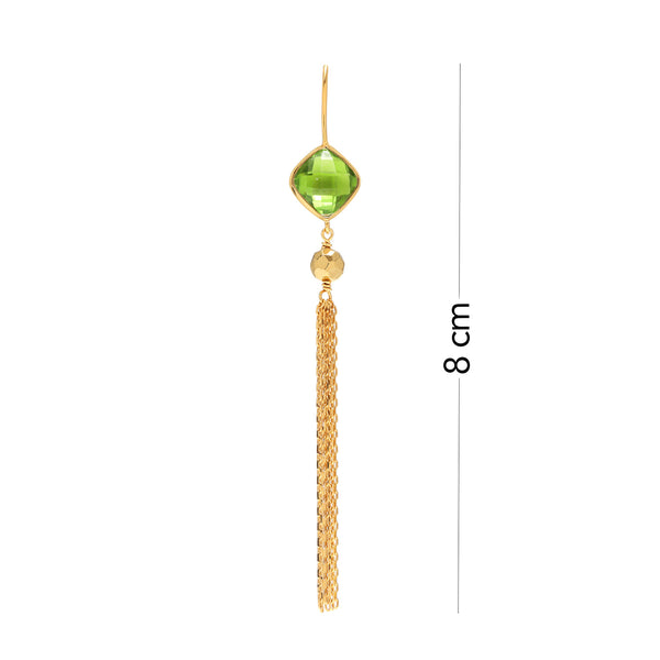 925 Sterling Silver Gold-Plated Natural Birthstone Gemstone Earrings for Women