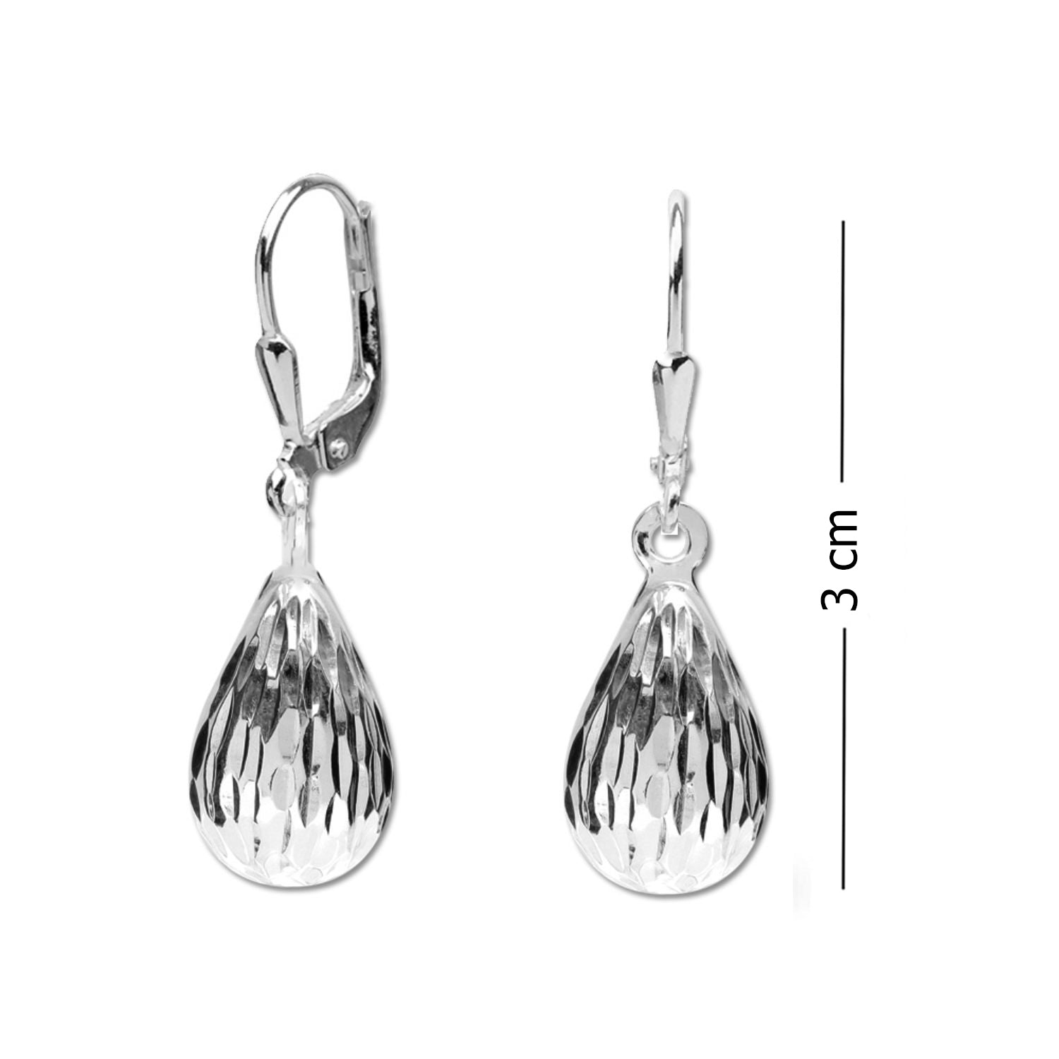 925 Sterling Silver Leverback Oval Earrings for Teen Women