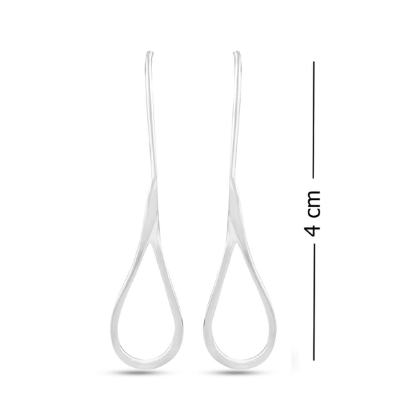 925 Sterling Silver Jewellery Threader Wire Light-Weight Drop Shape Dangle Earrings for Women