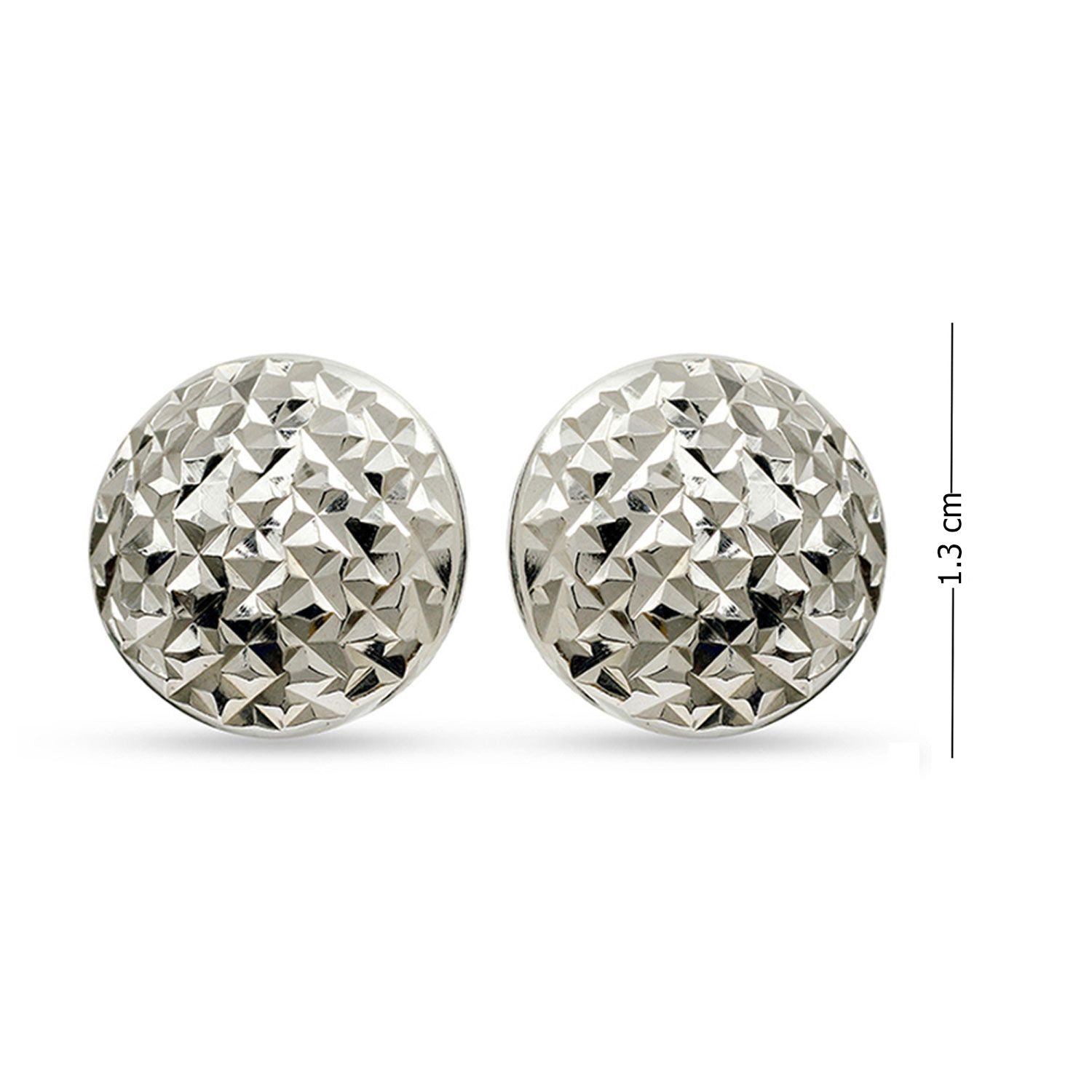 925 Sterling Silver Medium Classic Diamond-Cut Half-Round Omega Clip-On Earrings for Women Teen