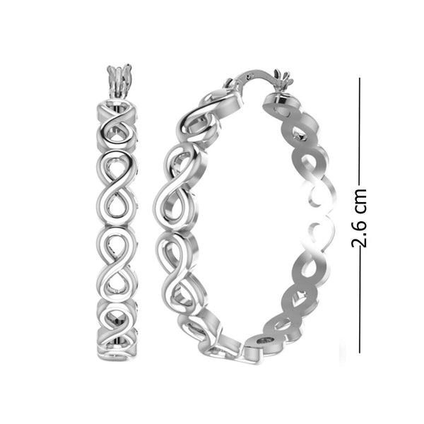 925 Sterling Silver Infinity Love Hoop Earrings for Women