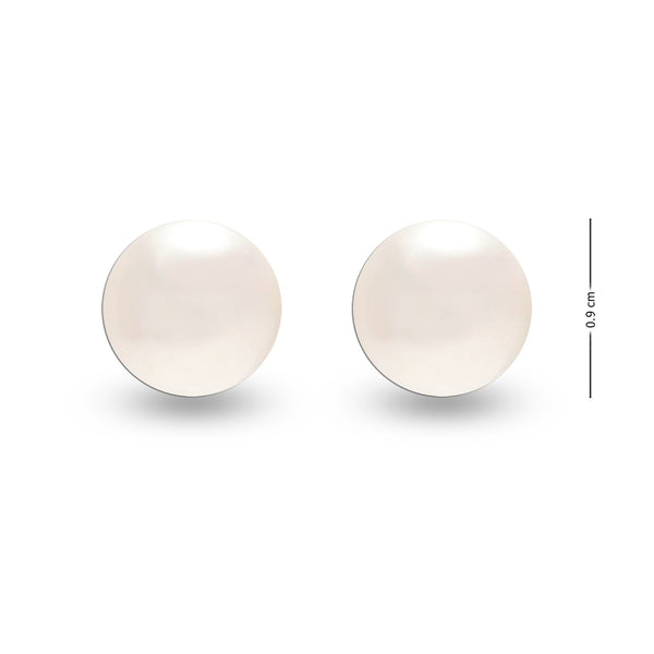 925 Sterling Silver Freshwater Pearl Stud Earrings for Teen Women