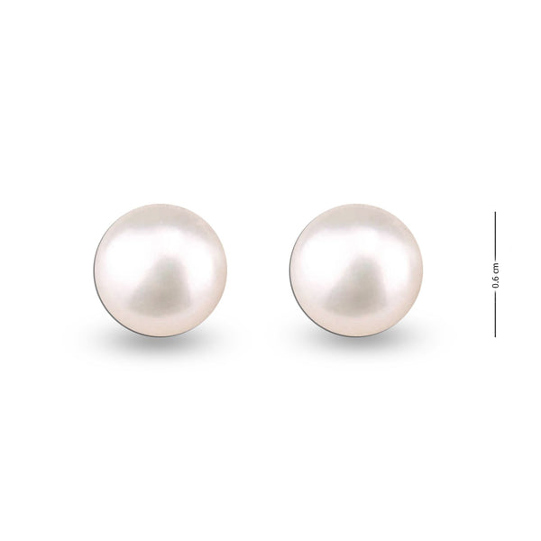 925 Sterling Silver Freshwater Pearl Stud Earrings for Teen Women