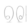 925 Sterling Silver Spiral Hoop Earrings for Teen Women