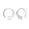 925 Sterling Silver Chevron Hoop Earrings for Teen Women