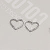 925 Sterling Silver Love Heart Silver Plated Hoop Earrings for Women Girls