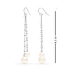 925 Sterling Silver Pearl Threader Tassel Long Chain Drop Dangler Earrings for Women Teen