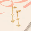 925 Sterling Silver 18K Gold Plated Stud Drop Earrings for Women Hypoallergenic CZ Gold Earrings for Teen Girls