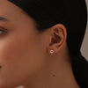 925 Sterling Silver CZ Diamond like Brilliance Sparkling Circle Ear Stud Earrings for Women