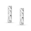 925 Steling Silver Hammered Minimalist Flat Bar Stud Earrings for Women Teen