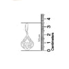 925 Sterling Silver Moonstone Filigree Lotus Flower Leverback Drop Dangle Earring for Women