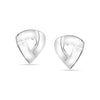 925 Steling Silver Love Knot Triangle Stud Earrings for Women