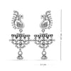 925 Sterling Silver Designer Oxidized Peacock Dangler Earrings for Women and Girls