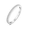 925 Sterling Silver Cubic Zirconia Stackable Wedding Band Eternity Engagement Rings for Women