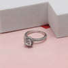 925 Sterling Silver Round Cushion Cut Zirconia Engagement Wedding Bands Finger Ring for Women