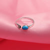 925 Sterling Silver Turquoise Stone Adjustable Elegant and Comfortable Toe Rings for Women