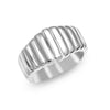 925 Sterling Silver Charlotte Bold Signet Ring for Men and Women