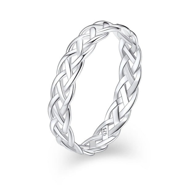 925 Sterling Silver Celtic Knot Eternity Wedding Ring for Women