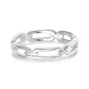 925 Sterling Silver Link Chain Band Ring for Women