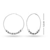 925 Sterling Silver Beads Bali Design Hoop Earrings for Teen Women