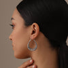 925 Sterling Silver Italian Antique Filigree Large Hoop Earrings for Women