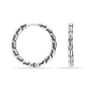 925 Sterling Silver Antique Classic Hoop Earrings for Women Teen 25mm