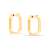 925 Sterling Silver 18K Gold Plated Square Shape Round Corners Huggie Hoop Earrings for Women