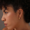 925 Sterling Silver 14K Gold Plated Twisted Huggie Hoops for Women Teen