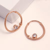 925 Sterling Silver 14K Rose Gold Plated CZ Elegant Oval Cute Dainty Huggie Hoop Earrings for Women Teen