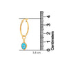 925 Sterling Silver 14K Gold Plated Turkish Stone Evil Eye Hoop Earrings for Women