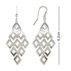 925 Sterling Silver Diamond shape Drop Earrings for Women