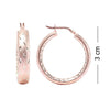 925 Sterling Silver Rose Gold Plated Hoop Earrings for Women 30 MM