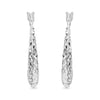 925 Sterling Silver Diamond Cut Hoop Earrings for Women