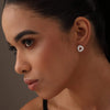 925 Steling Silver Round Textured Love Knot Stud Earrings for Women