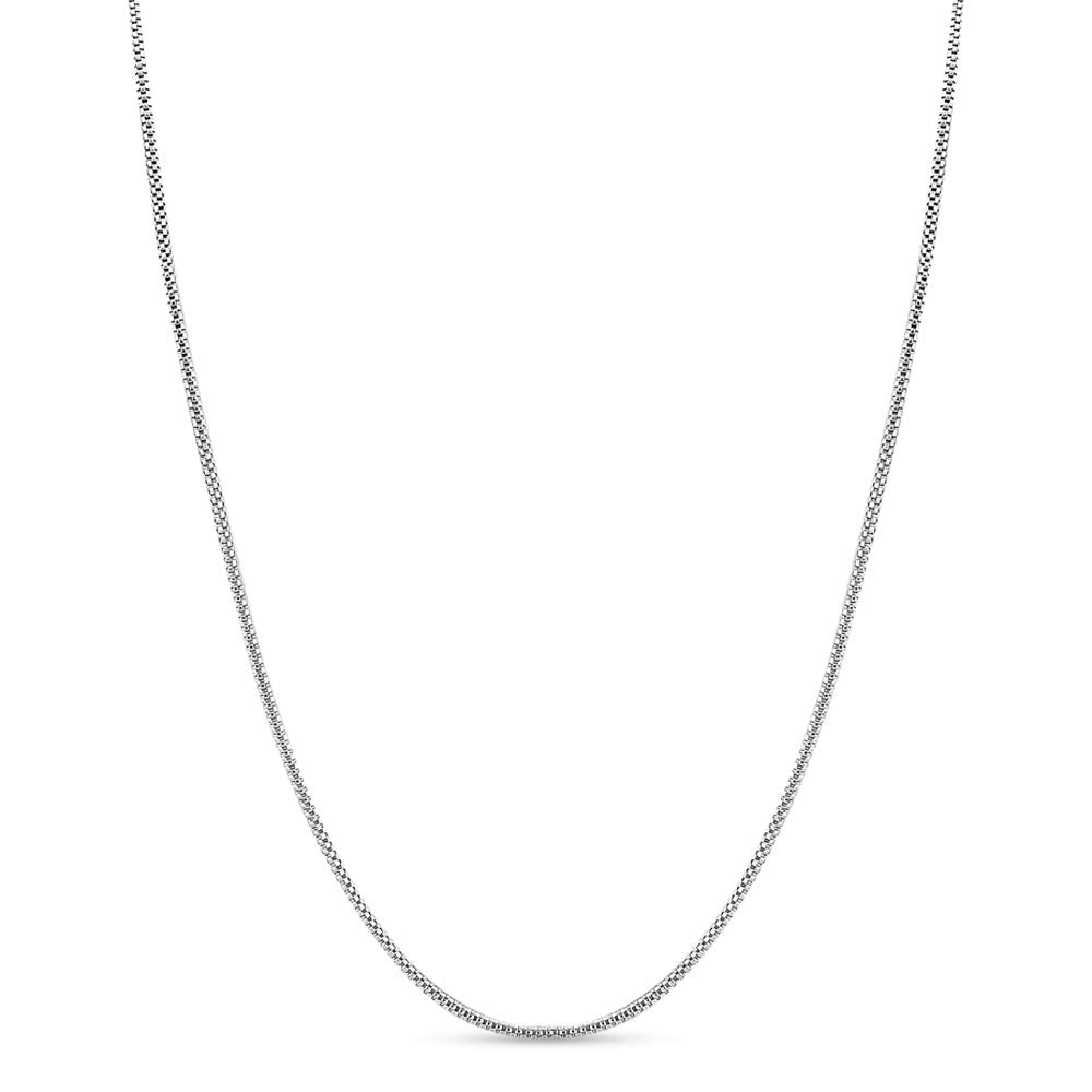 925 Sterling Silver Popcorn Adjustable Sliding Chain Necklace for Women