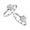 925 Sterling Silver Flower Design Adjustable Toe Ring for Women