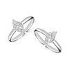 925 Sterling Silver Multi CZ Toe Ring for Women