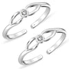 925 Sterling Silver Cubic Zirconia Toe Ring for Women