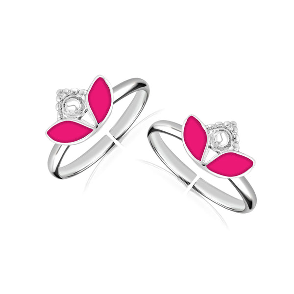 925 Sterling Silver Double Leaves Toe Ring for Women